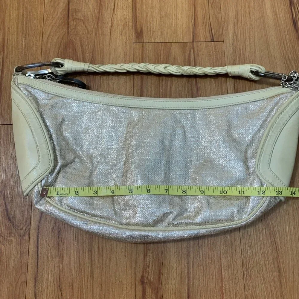 Juicy Couture Y2K Gold Sparkle Bag with Wooden Details